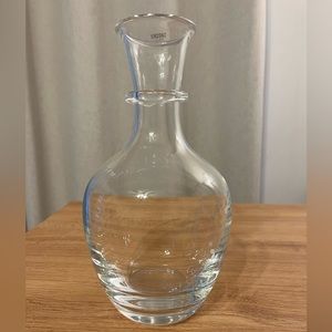 Vintage Krosno Handmade Decanter Carafe Fleur di Lis Poland Polish